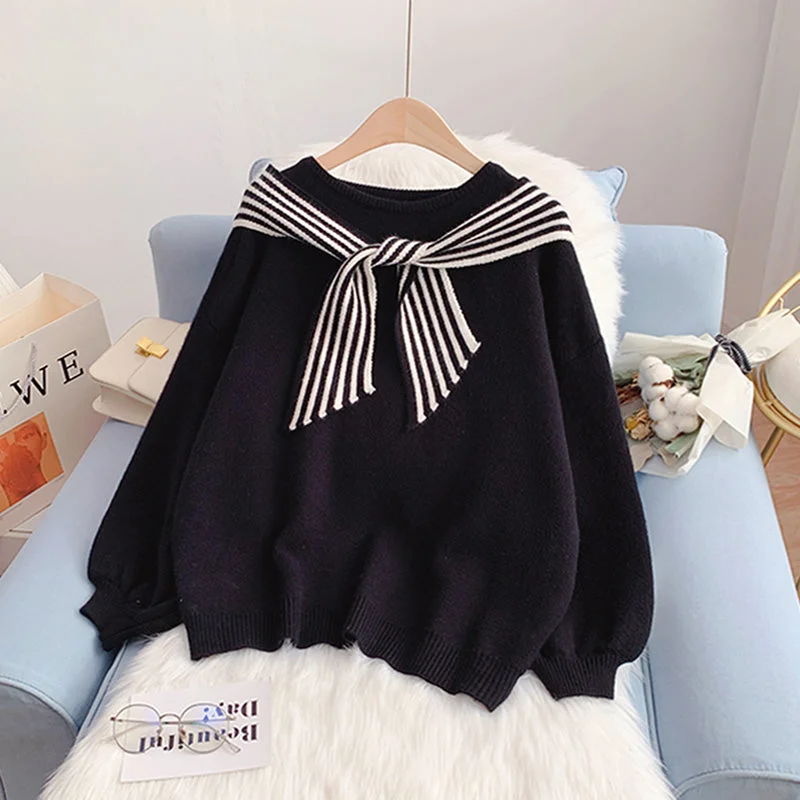 College style sweater women's loose Pullover Sweater Top 5090 Turtle Neck Boat Neck Asymmetrical Neck College style sweater women's loose Pullover Sweater Top 5090 Turtle Neck Boat Neck Asymmetrical Neck