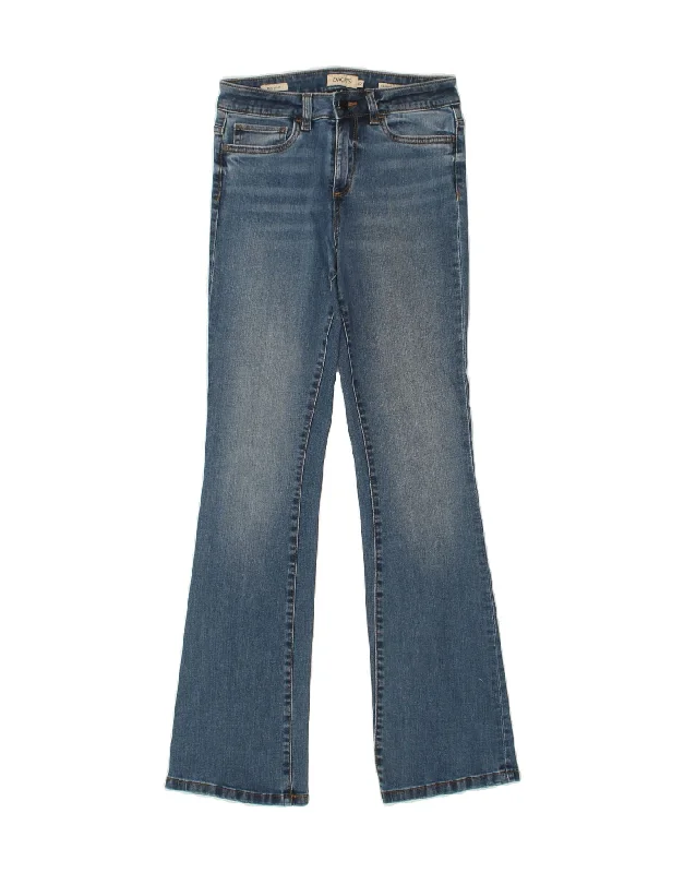 DACK'S Womens Bootcut Jeans IT 42 Medium W28 L32 Blue Fashionable Cropped Denim Jeans