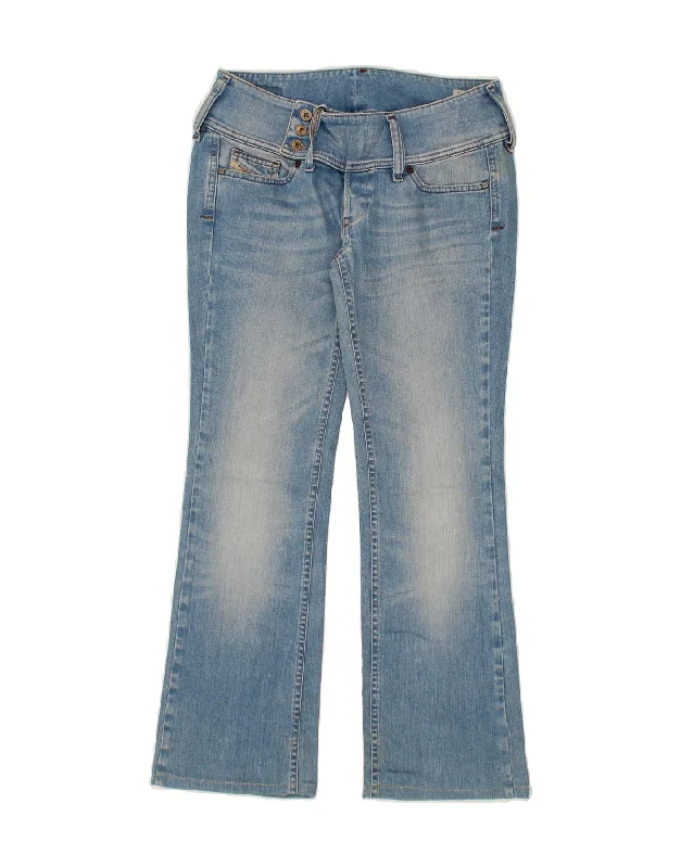 DIESEL Womens Cherock Bootcut Jeans W29 L27 Blue Cotton Comfortable Faded High-Rise Jeans