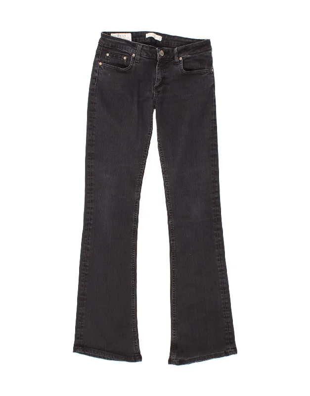 DONDUP Womens Bootcut Jeans W28 L32 Grey Cotton Trendy Wide-Leg High-Waist Denim