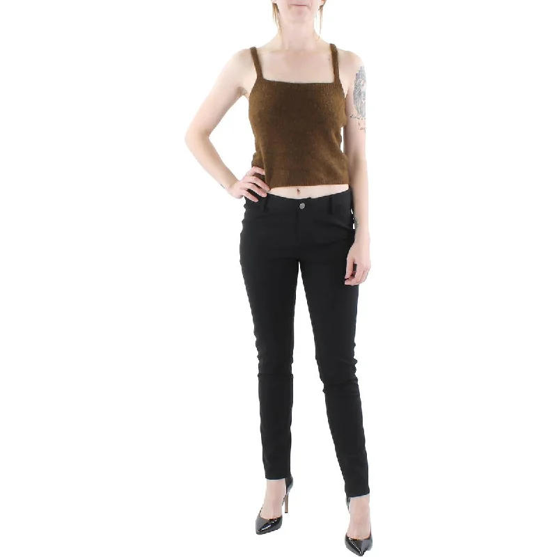 English Factory Womens Crop Knit Tank Top Sweater Graphic Sweater Embroidered Appliqued