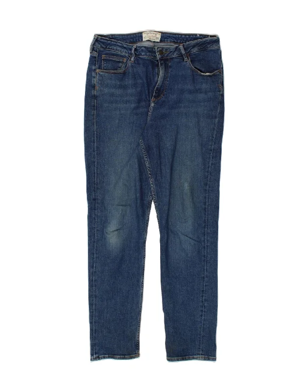 FAT FACE Womens Sway Slim Jeans UK 14 Large W32 L30  Blue Cotton Classic Black Denim Jeans