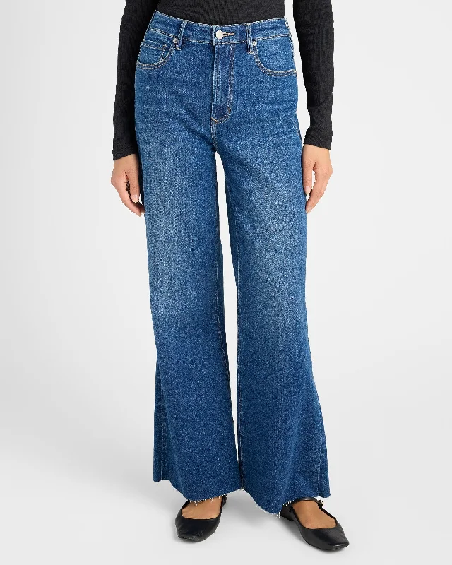 Fiona Wide Leg Jeans Casual High-Waisted Bootcut Jeans