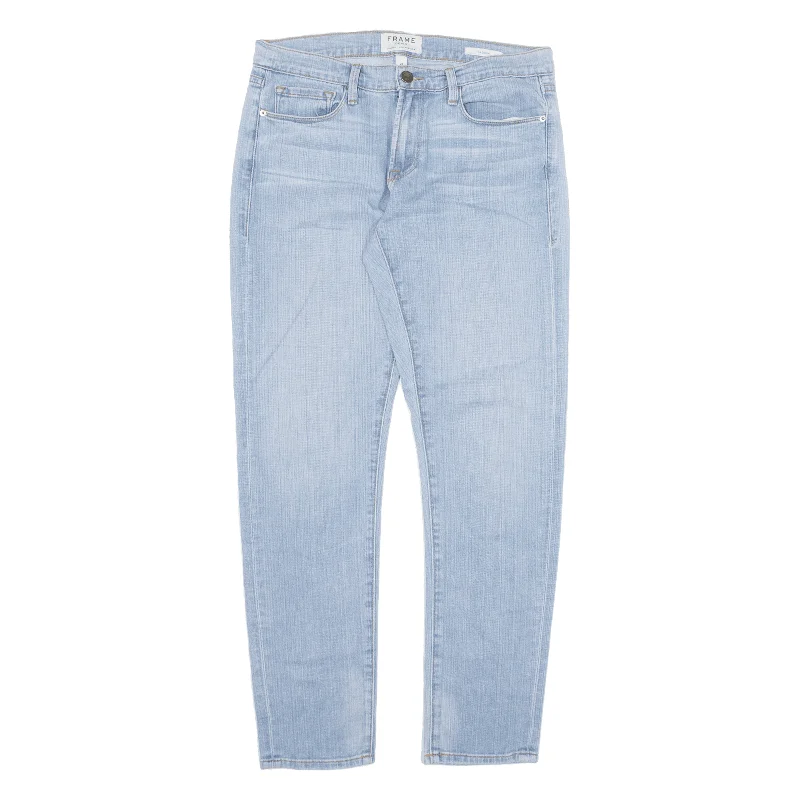 FRAME Jeans Blue Denim Regular Tapered Womens W30 L28 Comfortable Zip-Up Skinny Jeans