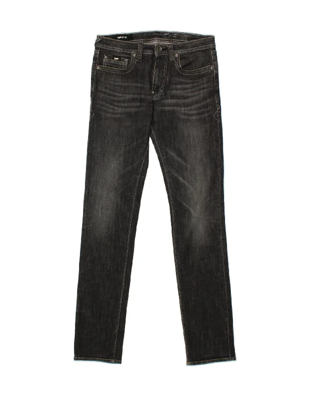 GAS Womens Skinny Jeans W31 L34 Black Cotton Trendy Paperbag Waist Jeans
