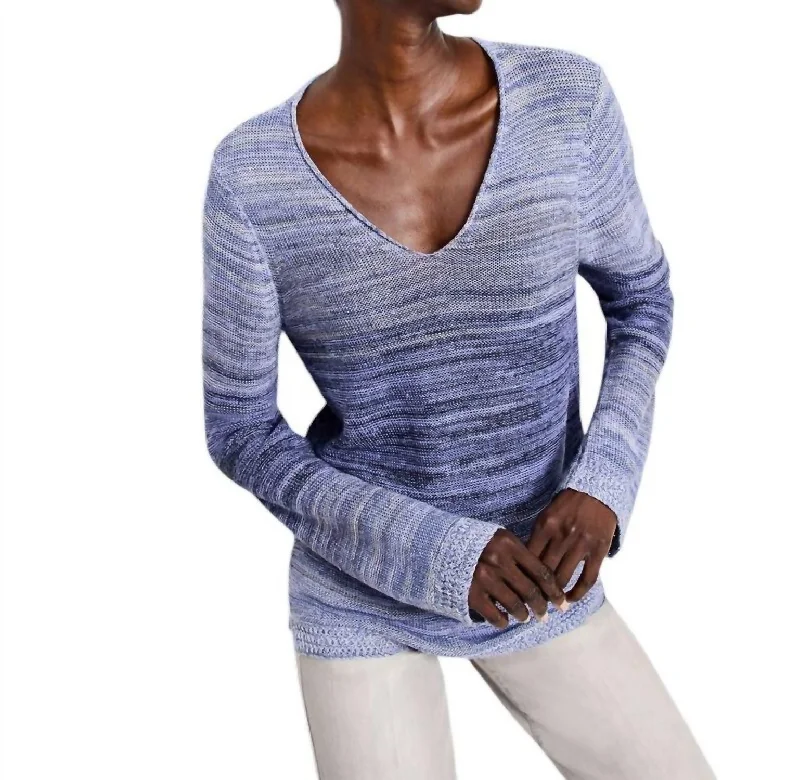 Hazy Shades Sweater In Purple Multi Stretchy Elastic Breathable