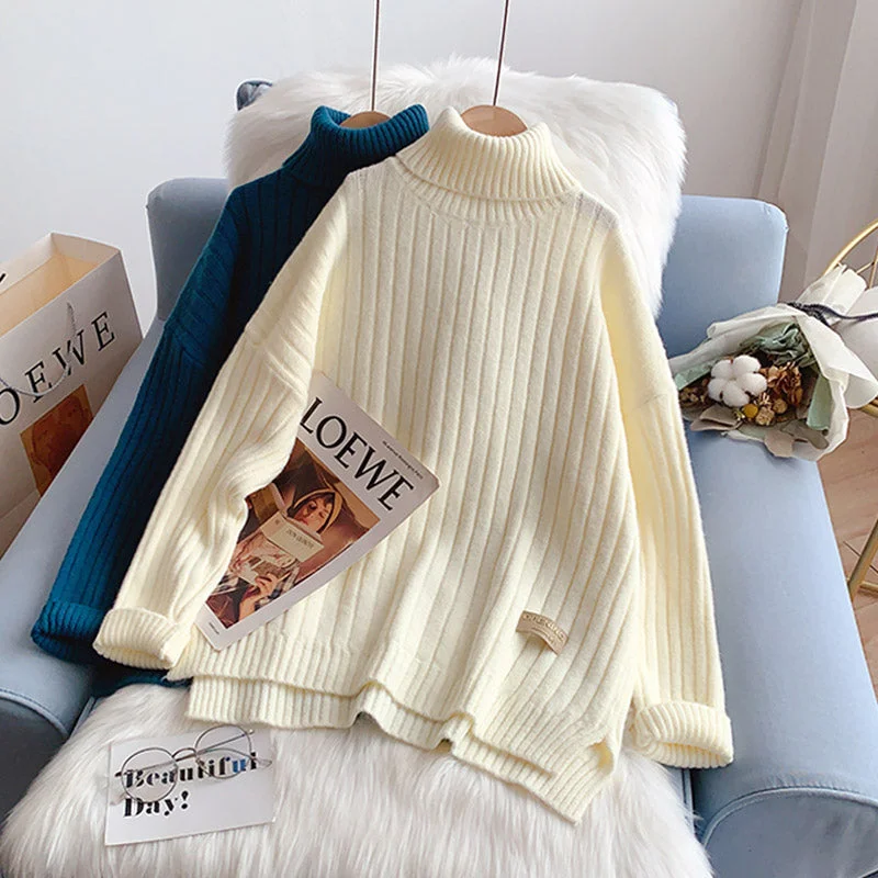 High neck sweater foreign style knitted bottomed shirt 5091 Denim Fabric Leather Fabric Suede Fabric High neck sweater foreign style knitted bottomed shirt 5091 Denim Fabric Leather Fabric Suede Fabric
