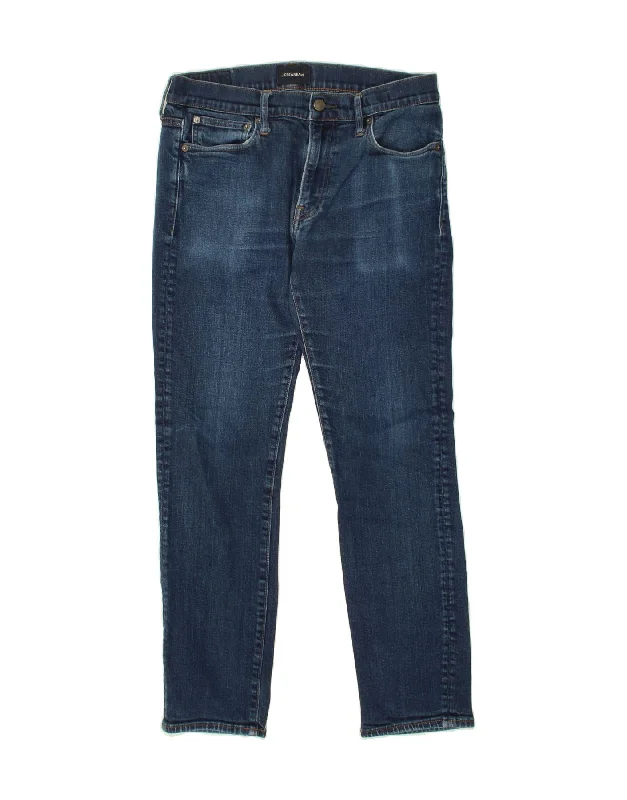J. CREW Womens Slim Jeans W32 L30 Blue Cotton Trendy Cut-Off Denim Shorts
