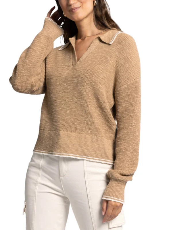 Joel Sweater In Tan Wool Sweater Cotton Sweater Cashmere Sweater