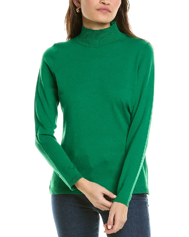 Jones New York Mock Neck Sweater Modern Contemporary Chic