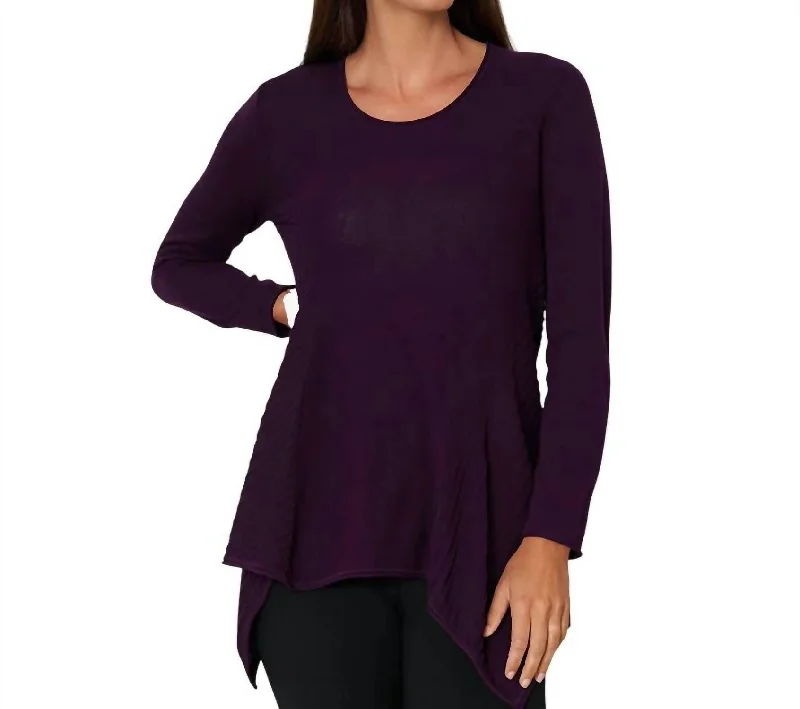 Just Right Sweater In Amethyst Stretchy Elastic Breathable