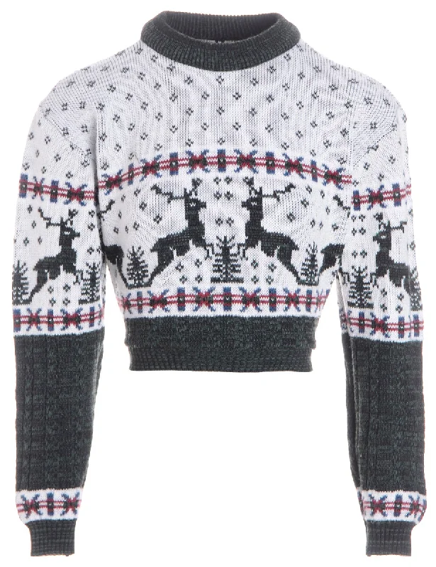Label 80s Graphic Pattern Jumper Neon Metallic Matte