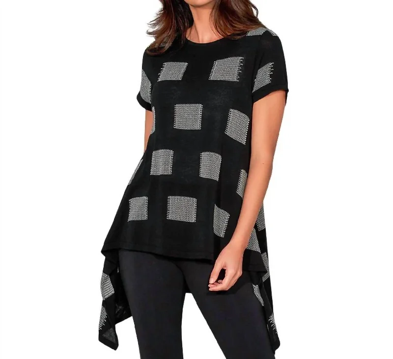 Lazy Days Sweater In Black-Soft White Handmade Hand-knitted Hand-woven