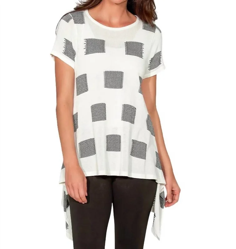 Lazy Days Sweater In Soft White-Black Rayon Fabric Velvet Fabric Corduroy Fabric