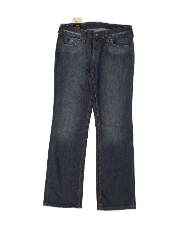 LEE Womens Jinx Bootcut Jeans W31 L33 Blue Cotton Stylish Relaxed Fit Skinny Jeans