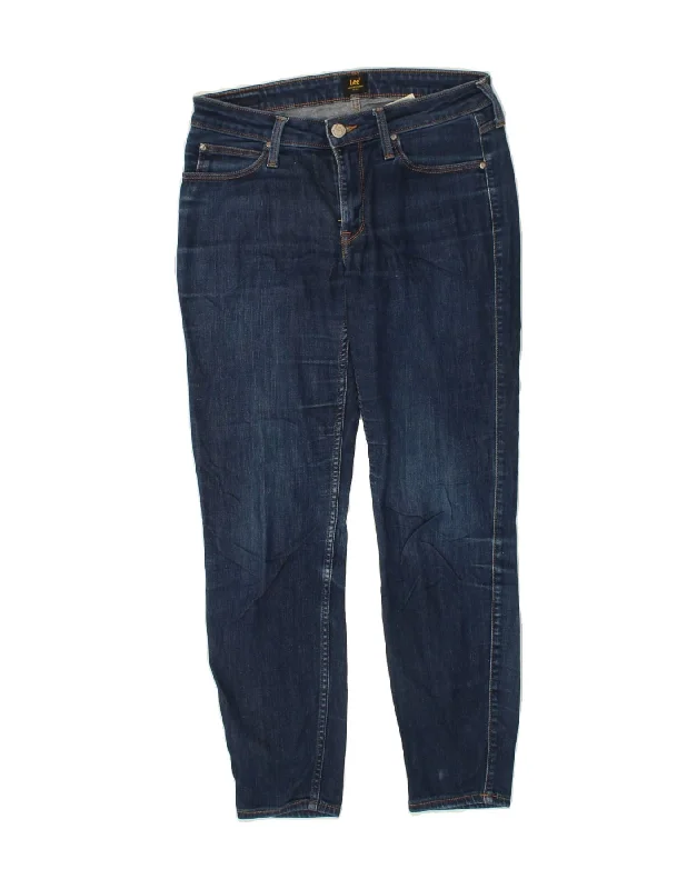 LEE Womens Scarlett Skinny Jeans W30 L28 Blue Cotton Comfortable Flare Leg Jeans