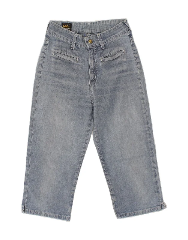 LEE Womens Straight Capri Jeans W26 L18  Blue Cotton Comfortable Mid-Rise Jeans