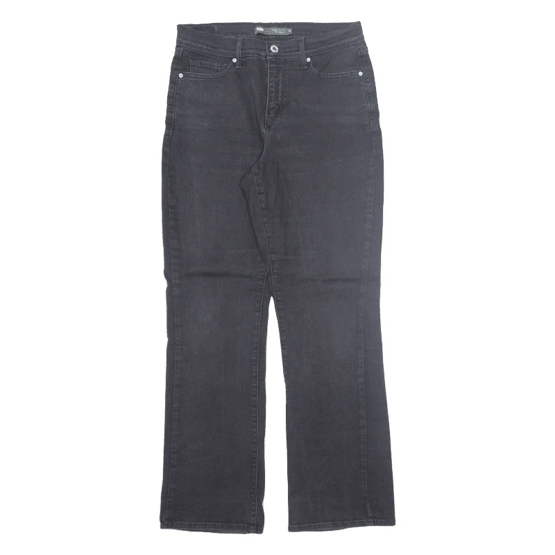 LEVI'S 512 Perfectly Slimming Jeans Black Denim Slim Bootcut Womens W30 L32 Casual Straight-Leg Jeans