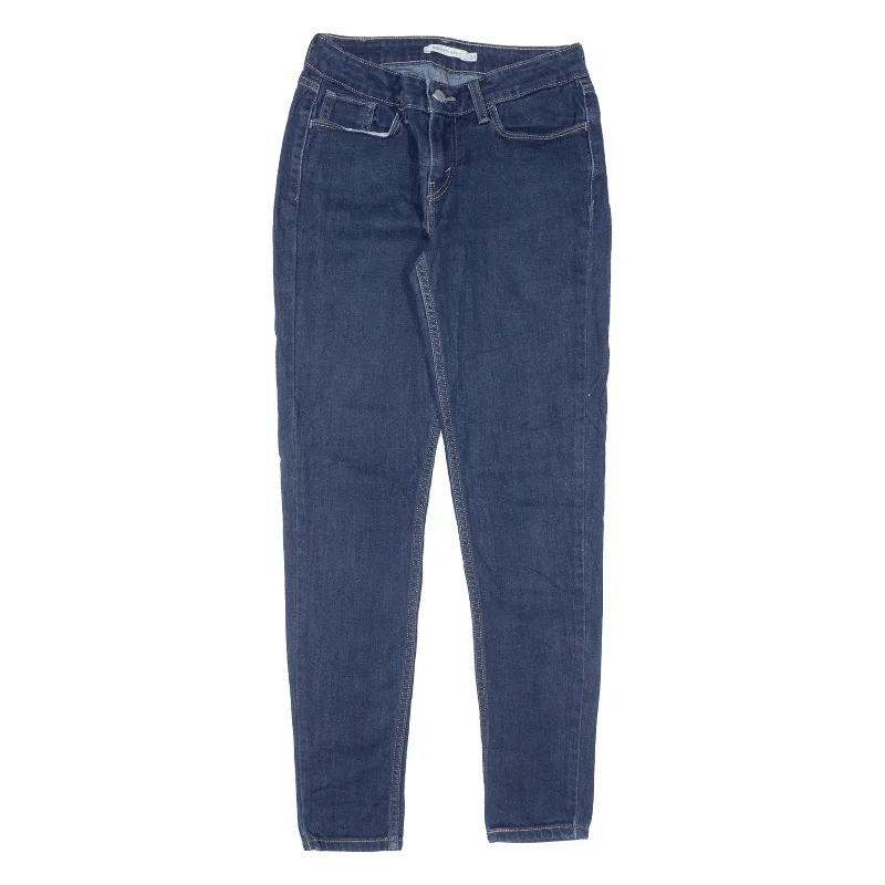 LEVI'S 535 Jeans Blue Denim Slim Skinny Womens W25 L27 Comfortable Jogger Style Jeans