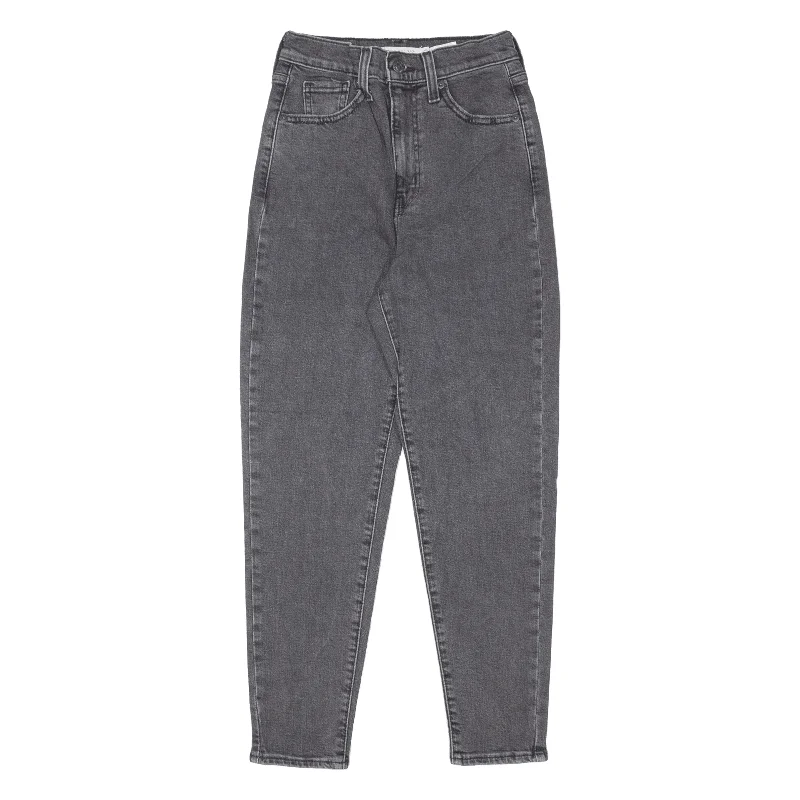 LEVI'S High Waisted Jeans Grey Denim Slim Tapered Womens W25 L27 Stylish Tapered Fit Jeans
