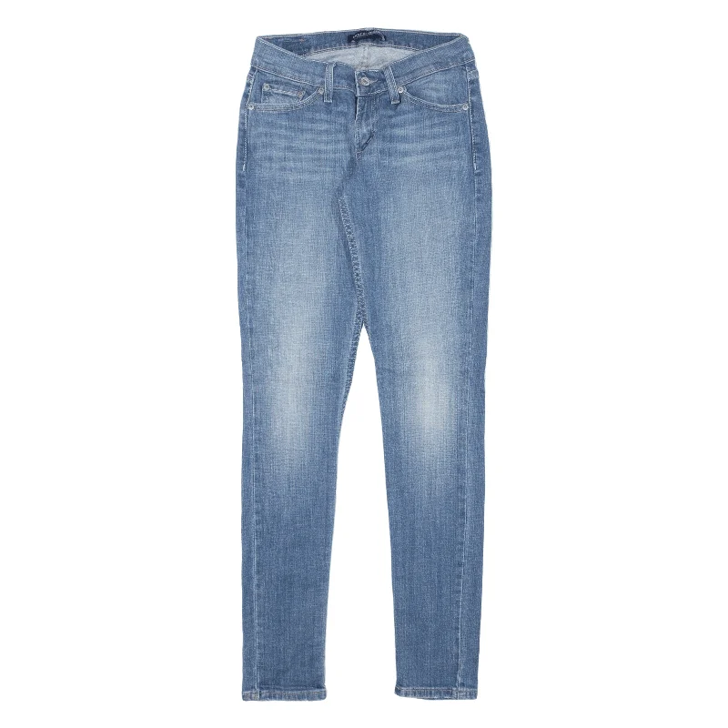 LEVI'S Jeans Blue Denim Slim Skinny Stone Wash Womens W25 L32 Fashionable Button-Front Jeans