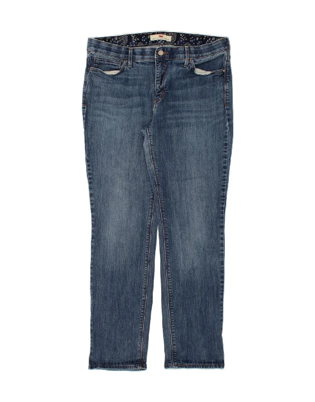 LEVI'S Womens 525 Straight Jeans US 16 2XL W36 L30 Blue Cotton Trendy Flared Leg Jeans