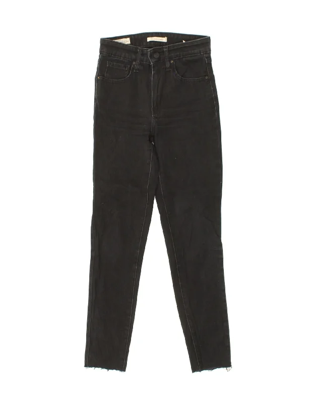 LEVI'S Womens 721 High Rise Skinny Jeans W24 L28 Black Cotton Casual High-Waisted Bootcut Jeans LEVI'S Womens 721 High Rise Skinny Jeans W24 L28 Black Cotton Casual High-Waisted Bootcut Jeans