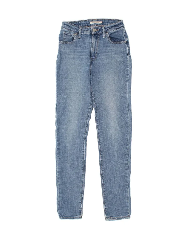 LEVI'S Womens 721 High Rise Skinny Jeans W26 L31 Blue Trendy Low-Rise Bootcut Jeans