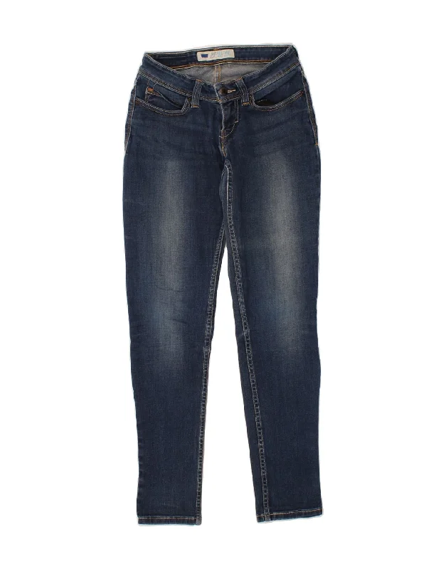 LEVI'S Womens Bold Curve Skinny Jeans US 3 Small W29 L31 Navy Blue Cotton Trendy Button-Up High-Waist Jeans