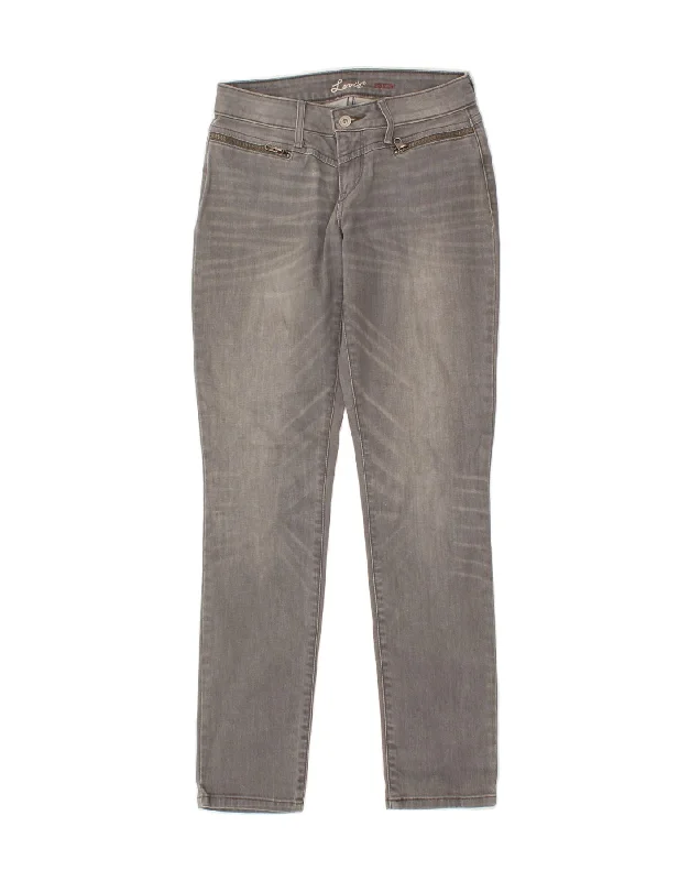 LEVI'S Womens Slim Jeans W27 L32  Grey Cotton Comfortable Zip-Up Skinny Jeans