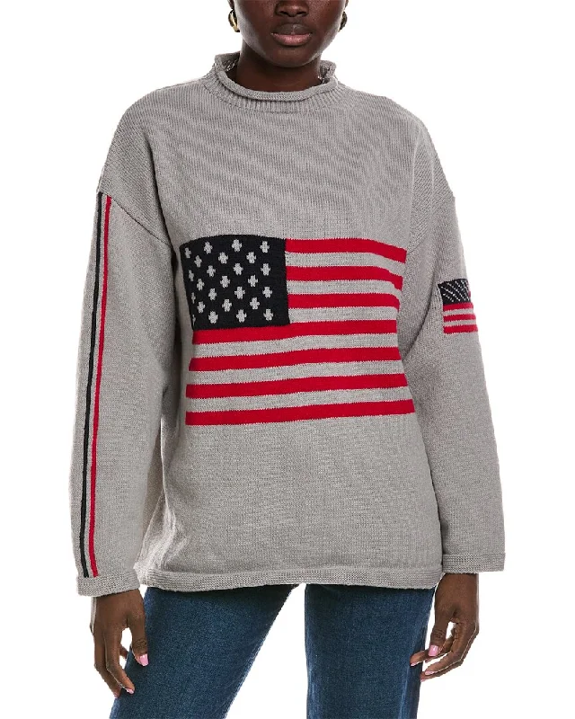 Lyra & Co Flag Sweater Polka Dot Checkered Tartan