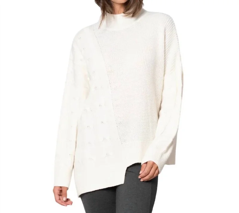 Made You Look Sweater In Ivory Elegant Classic Vintage