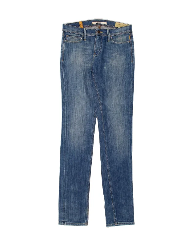 MELTIN' POT Womens Skinny Jeans W28 L34 Blue Cotton Trendy Low-Rise Bootcut Jeans