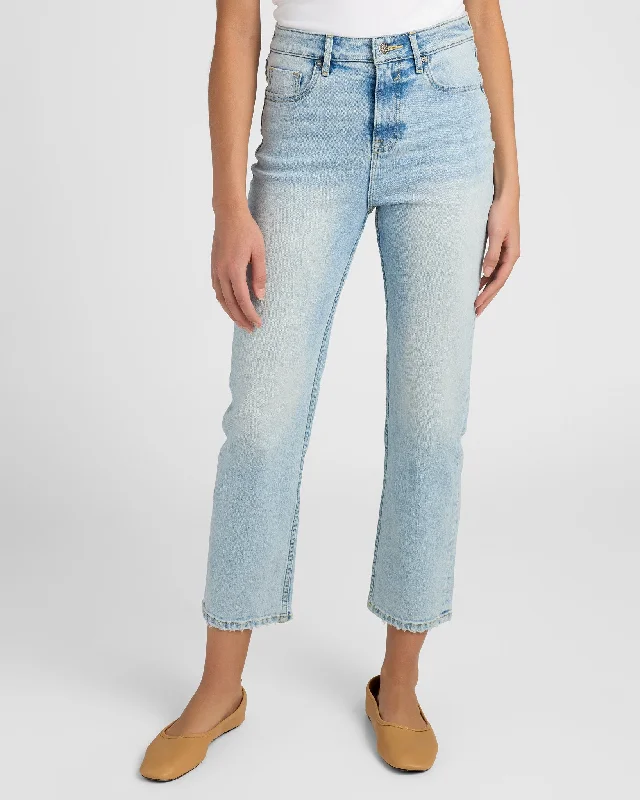 Mom Straight Leg Jeans Elegant Wide-Leg Jeans
