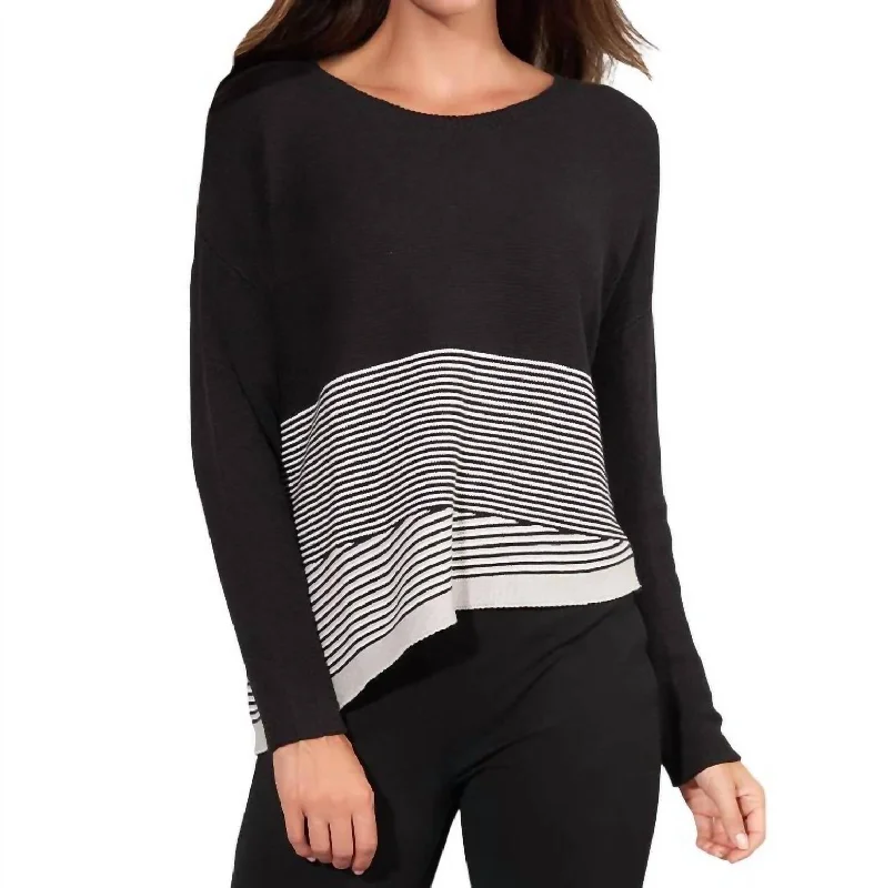 Screen Saver Sweater In Black Collared Crew Neck Turtle Neck