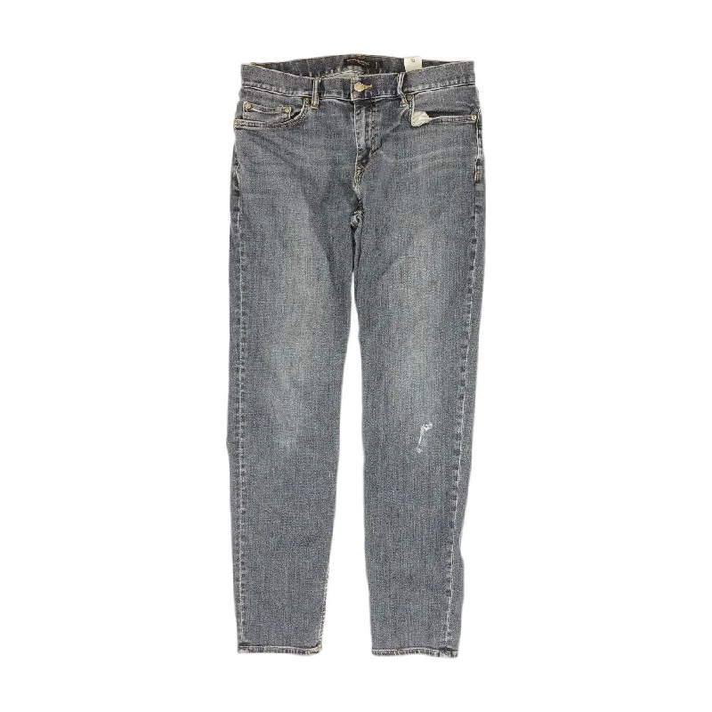Solid Tapered Jeans Comfortable Drawstring Waist Jeans