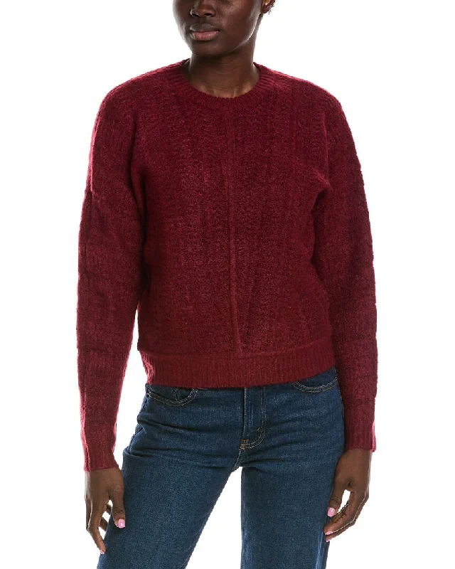 Splendid Delaney Crew Sweater Elasticated Padded Insulated