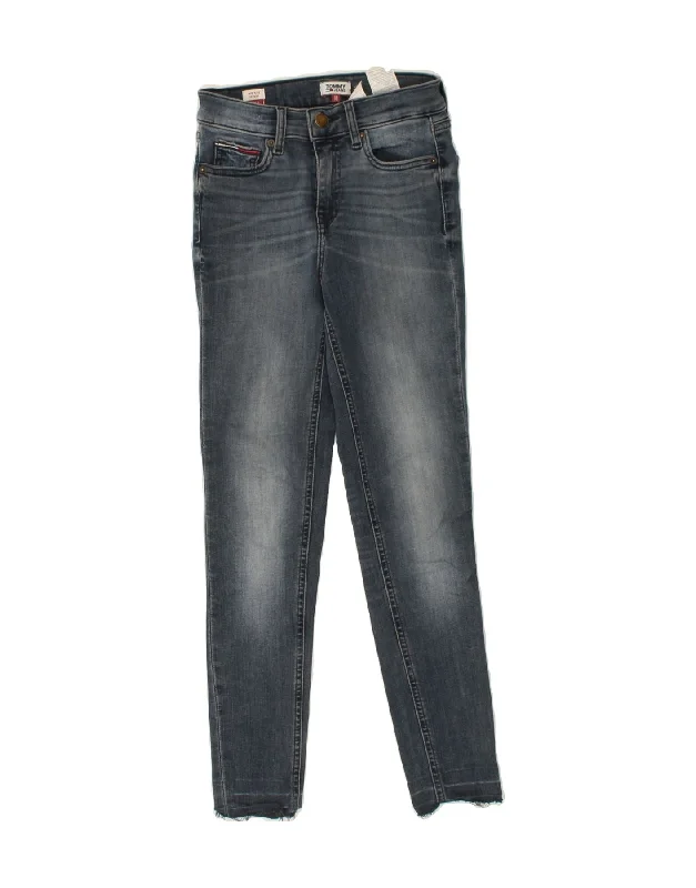 TOMMY HILFIGER Womens Nora Mid Rise Skinny Jeans W25 L26 Blue Cotton Elegant High-Waisted Flared Jeans TOMMY HILFIGER Womens Nora Mid Rise Skinny Jeans W25 L26 Blue Cotton Elegant High-Waisted Flared Jeans