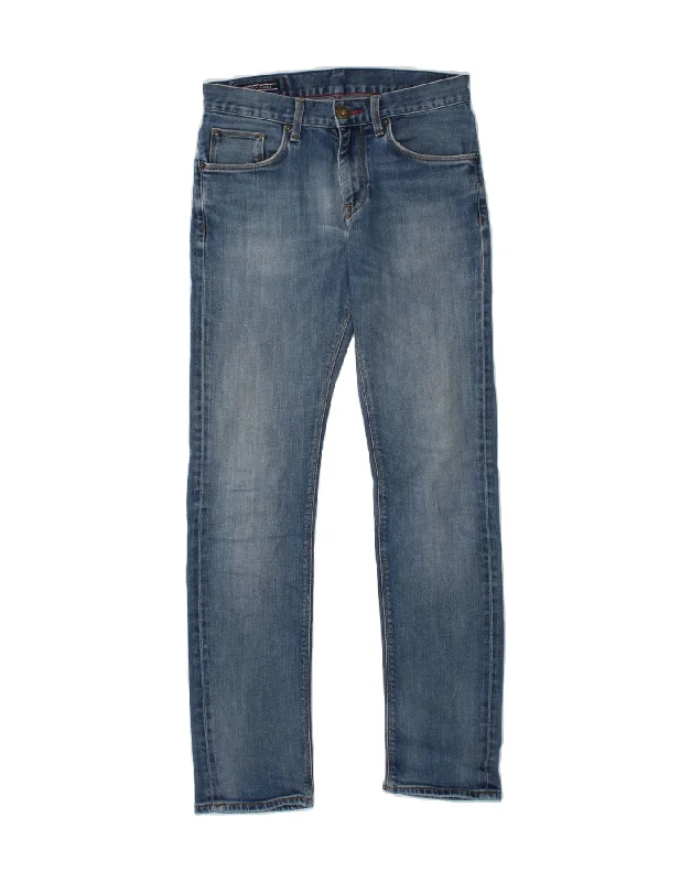 TOMMY HILFIGER Womens Straight Jeans W29 L32 Blue Cotton Comfortable Distressed Straight-Leg Jeans