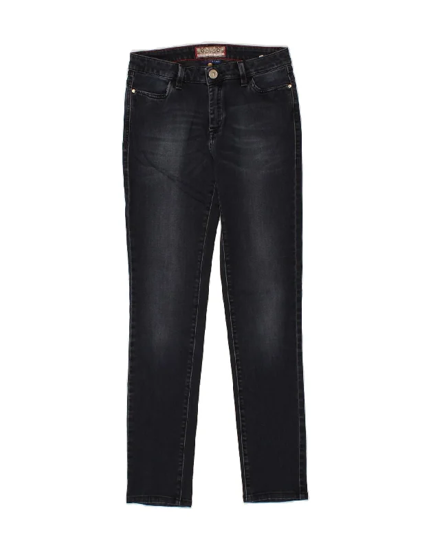 TRUSSARDI Womens Skinny Jeans W24 L28 Navy Blue Trendy Skinny Fit Jeans
