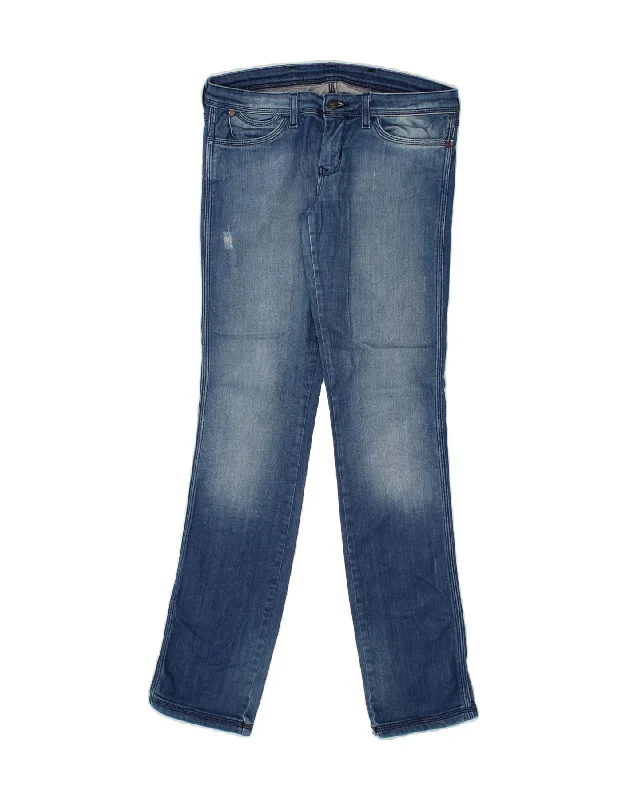 WRANGLER Womens Lia advanced Slim Jeans W28 L34 Blue Cotton Elegant Tapered Leg Denim