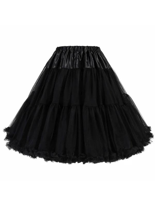 1950s Ruffled Petticoat Underskirt wool skirt warm