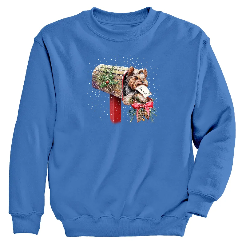 Yorkie Mailbox Women's Sweatshirt Hoodie with Zipper Versatile Modern