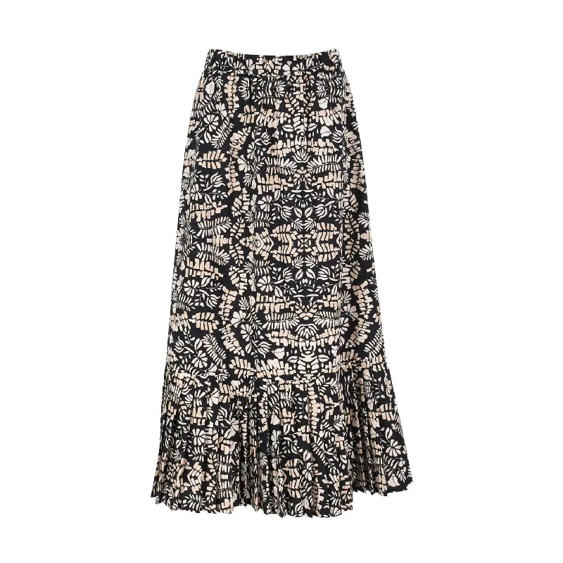 Sfizio Women's Black Exotic Print Skirt leather skirt modern