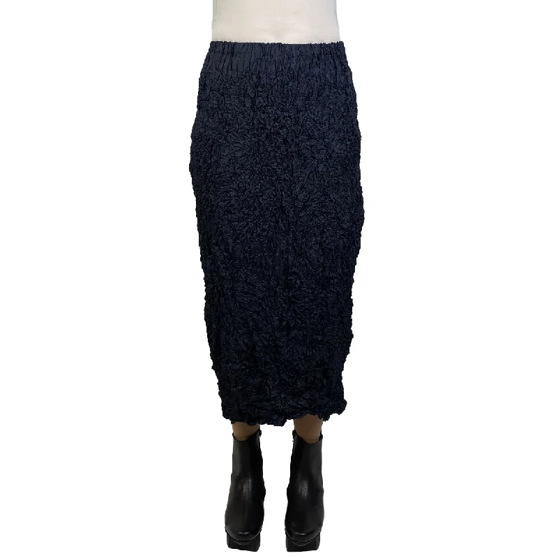 CRINKLE PLEAT STRAIGHT SKIRT chiffon skirt lightweight