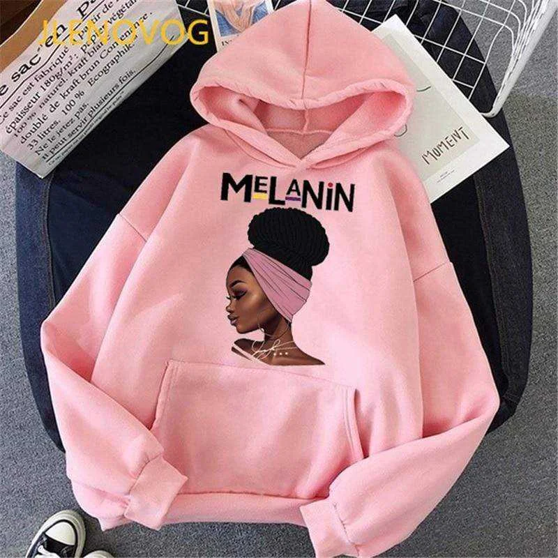 Fashion Black Girl Magic Hoodies Sweatshirt Autumn Clothes Hoodie with Hood Adjustable Protection