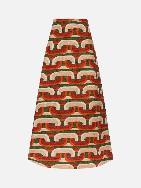 A-Long Skirt in Prometheus Pink tiered skirt playful