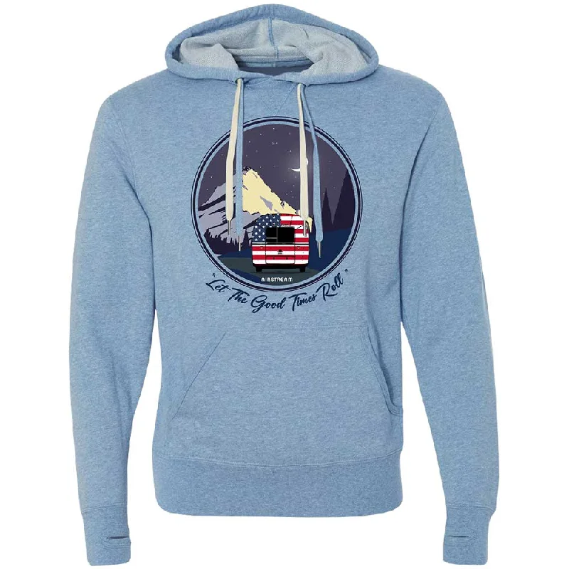Airstream Let The Good Times Roll Americana Unisex Midweight Hoodie Hoodie with Typography Text Message