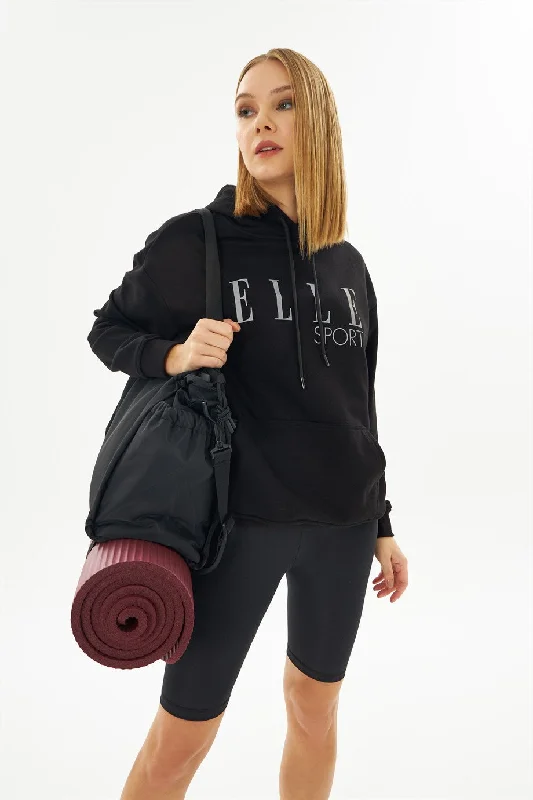 Angelino Sport Hooded Pocket Reflector Woman Sweatshirt Hoodie with Lining Warm Insulated