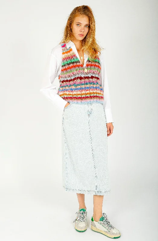 AV Joybird Skirt in Winter Bleached denim skirt classic
